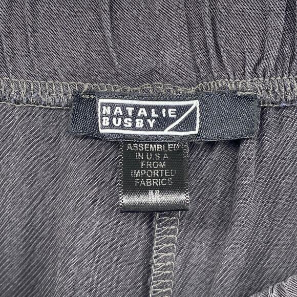 NATALIE BUSBY Pants M Tencel Viscose Get Going Joggers Slim Slouchy Gray USA - Picture 4 of 14